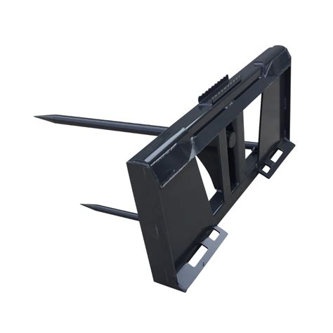 skid steer quick attach bale spear|skid steer bale spear attachment.